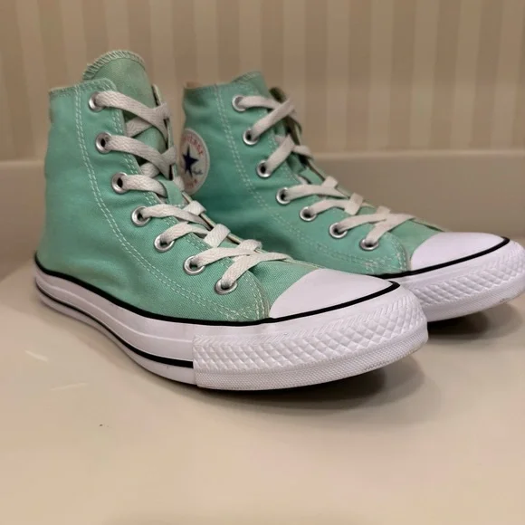 Converse Chuck Taylor All Star High Top Beach Glass Green Sneakers - Picture 2 of 16